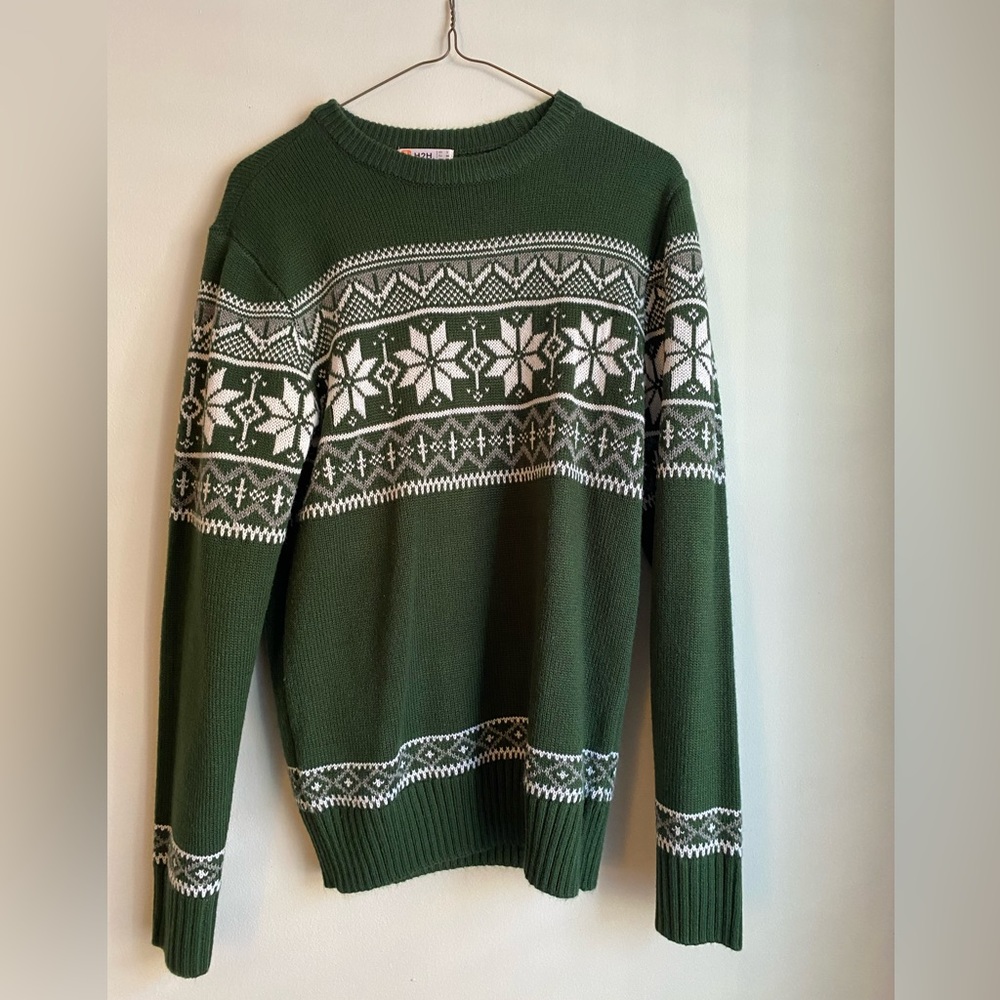 green christmas sweater